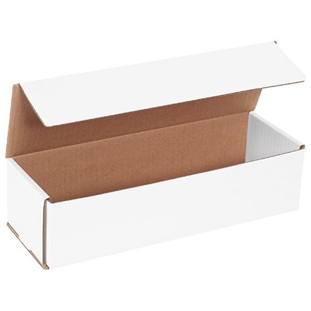 Box Packaging Corrugated Mailers, 12L x 4W x 3H, White, PK50 M1243